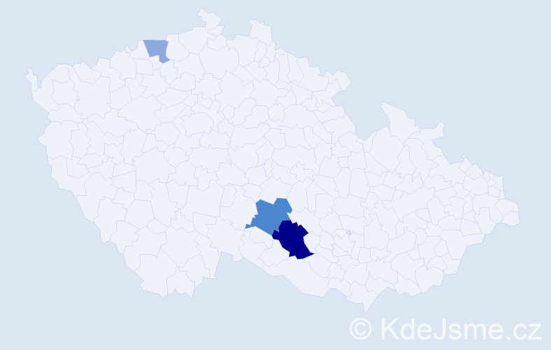 Příjmení: 'Bucl', počet výskytů 8 v celé ČR