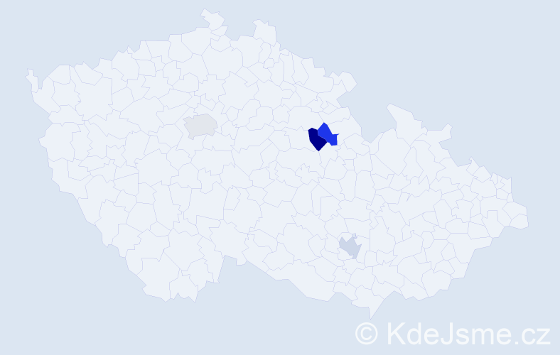 Příjmení: 'Mošatová', počet výskytů 4 v celé ČR