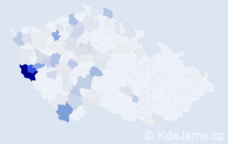 Příjmení: 'Mleziva', počet výskytů 285 v celé ČR