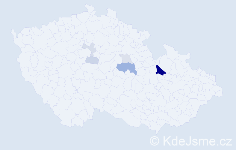 Příjmení: 'Hofingerová', počet výskytů 14 v celé ČR