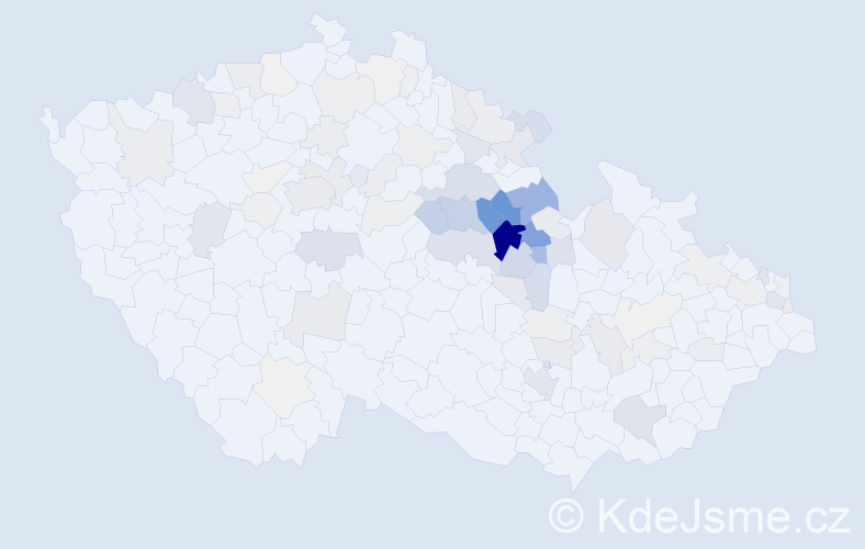 Příjmení: 'Bezdíček', počet výskytů 306 v celé ČR