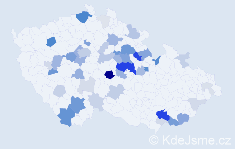 Příjmení: 'Dolanová', počet výskytů 132 v celé ČR