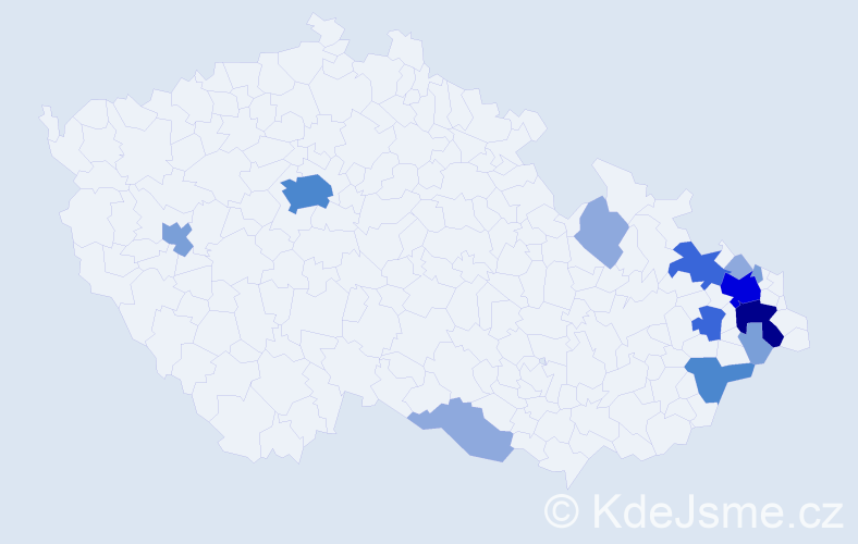 Příjmení: 'Fluxa', počet výskytů 36 v celé ČR