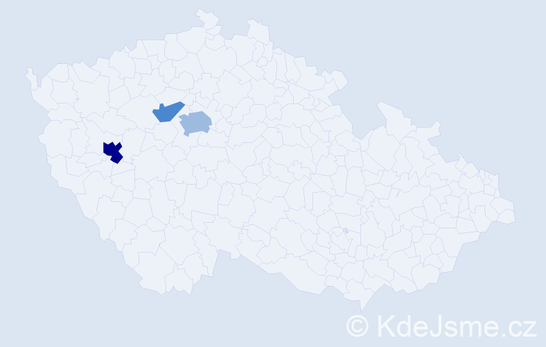 Příjmení: 'Tomačková', počet výskytů 7 v celé ČR