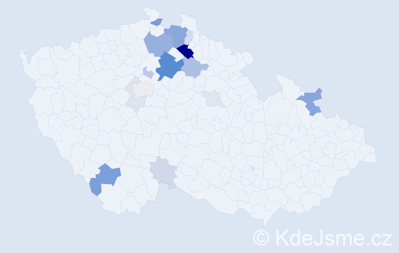 Příjmení: 'Kolner', počet výskytů 51 v celé ČR