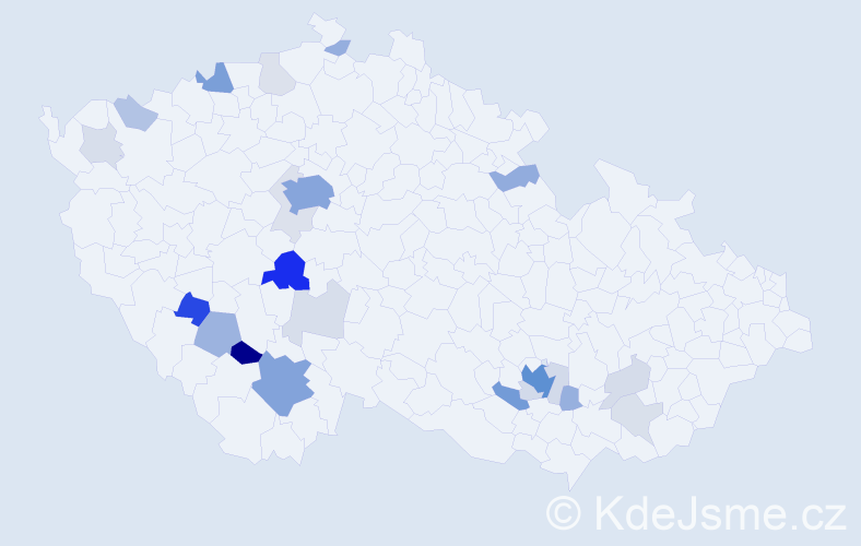 Příjmení: 'Fried', počet výskytů 99 v celé ČR