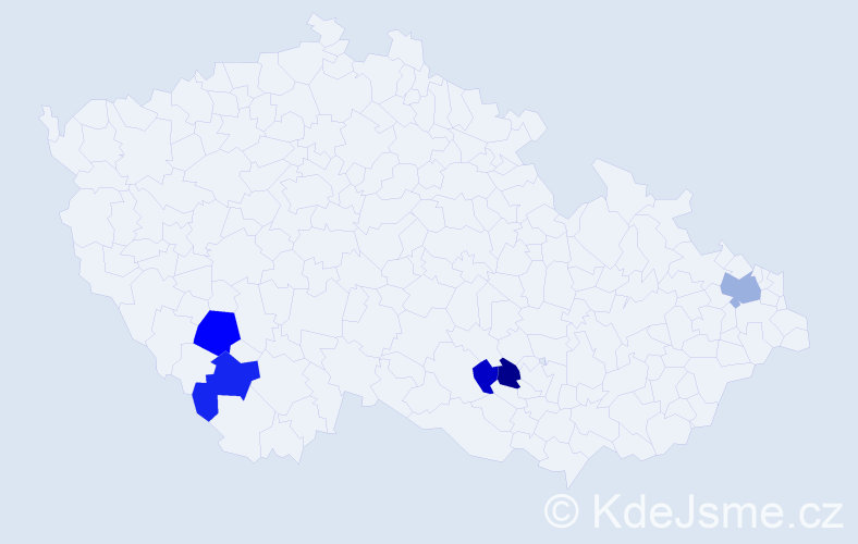 Příjmení: 'Bende', počet výskytů 11 v celé ČR