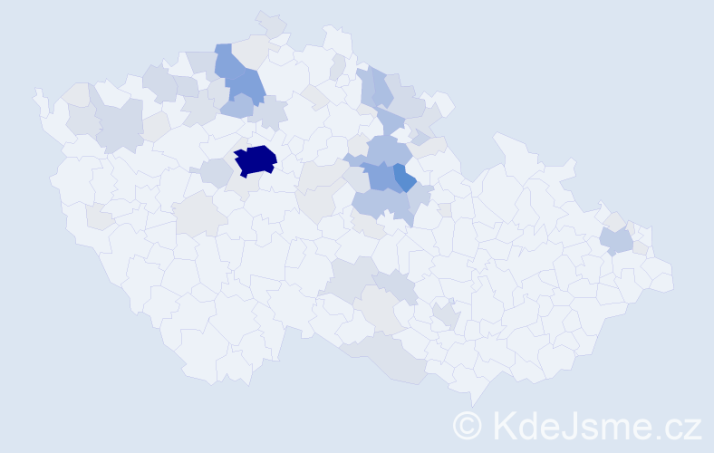 Příjmení: 'Pištorová', počet výskytů 225 v celé ČR