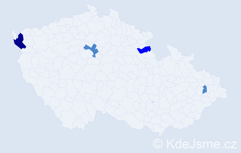 Příjmení: 'Pasternáková', počet výskytů 11 v celé ČR