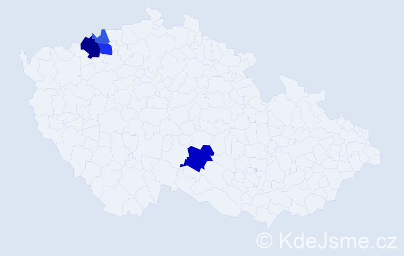 Příjmení: 'Pupenko', počet výskytů 9 v celé ČR