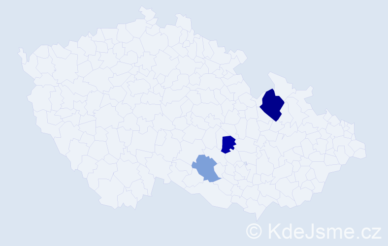 Příjmení: 'Blajzeová', počet výskytů 11 v celé ČR