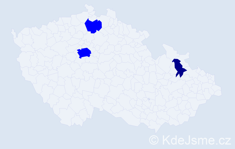 Příjmení: 'Kluba', počet výskytů 7 v celé ČR