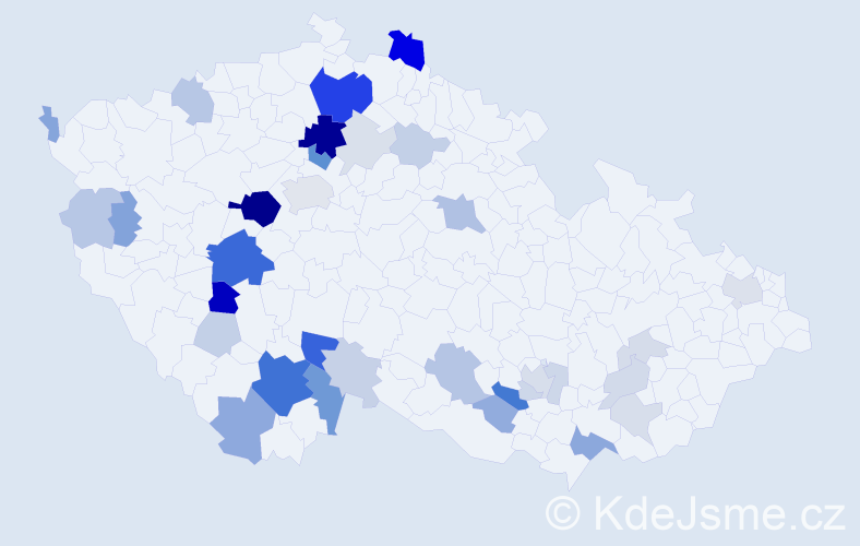 Příjmení: 'Flíček', počet výskytů 110 v celé ČR