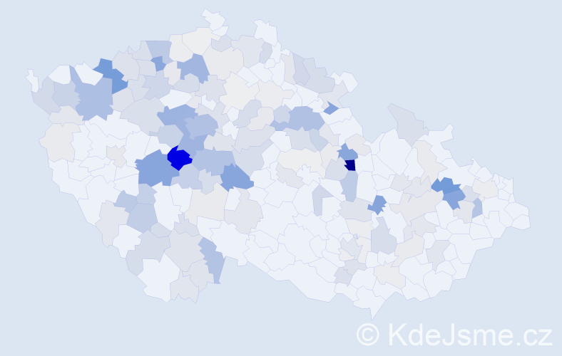 Příjmení: 'Krása', počet výskytů 650 v celé ČR