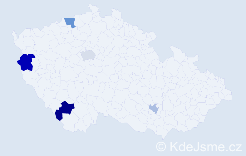Příjmení: '"Le Kim"', počet výskytů 5 v celé ČR