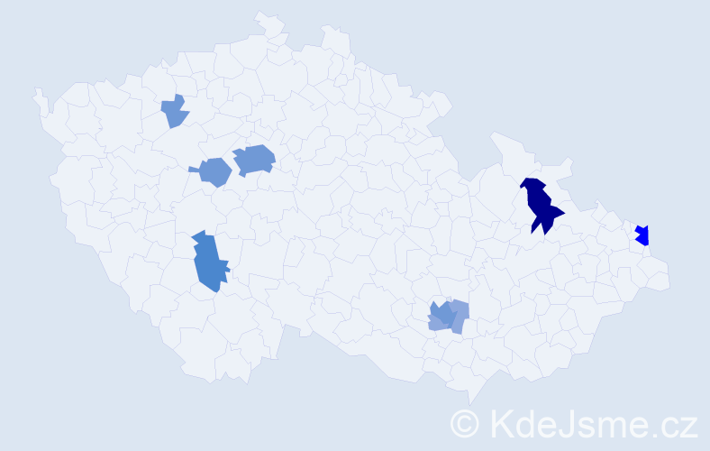 Příjmení: 'Drabová', počet výskytů 22 v celé ČR