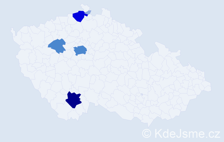 Příjmení: 'Katuščák', počet výskytů 20 v celé ČR