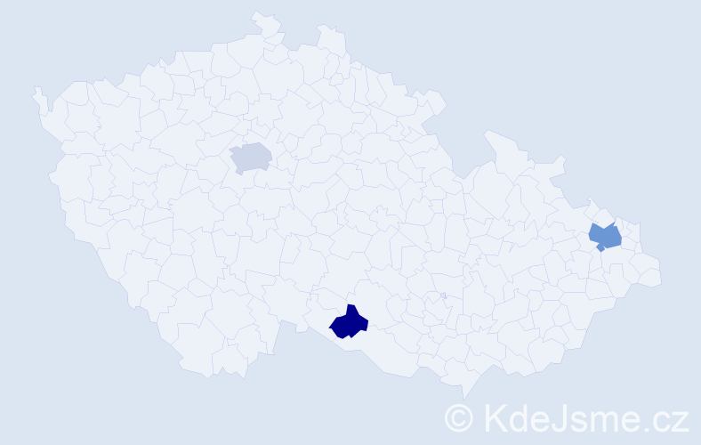 Příjmení: 'Turicová', počet výskytů 6 v celé ČR