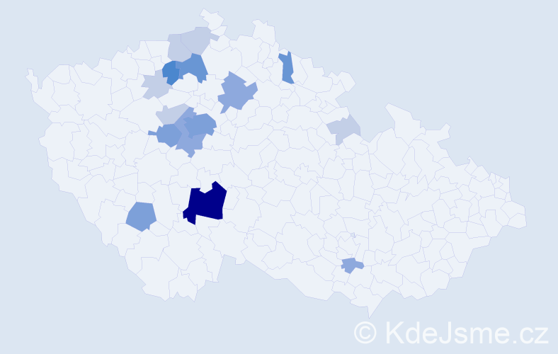 Příjmení: 'Počinková', počet výskytů 44 v celé ČR