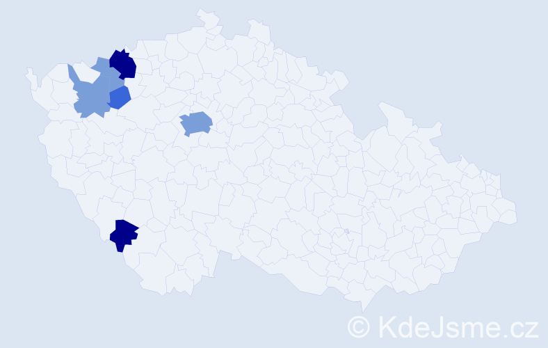 Příjmení: 'Tobisch', počet výskytů 24 v celé ČR