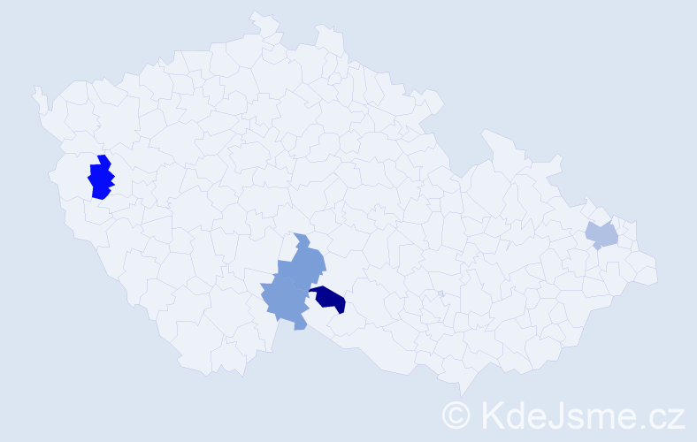 Příjmení: 'Szuta', počet výskytů 6 v celé ČR