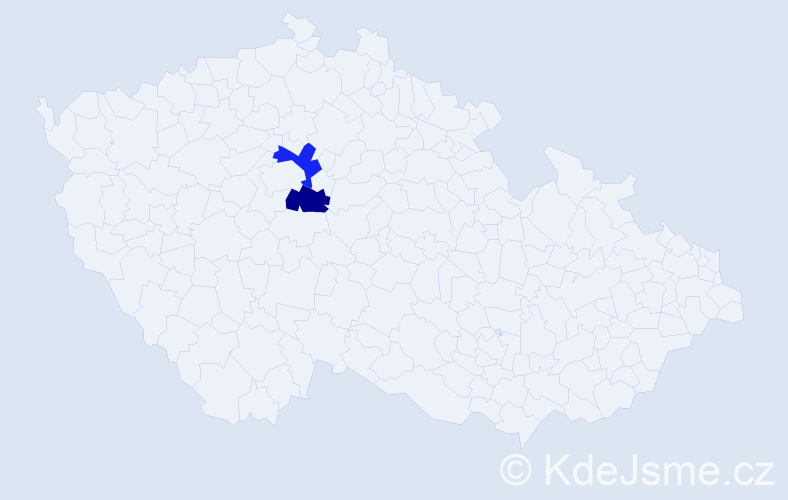 Příjmení: 'Kotubej', počet výskytů 4 v celé ČR