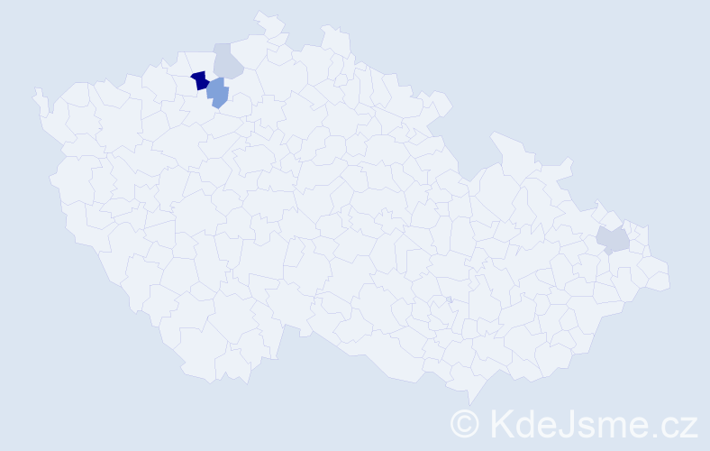Příjmení: 'Orenič', počet výskytů 7 v celé ČR