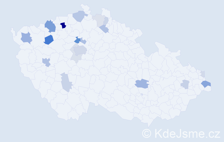 Příjmení: 'Deme', počet výskytů 48 v celé ČR