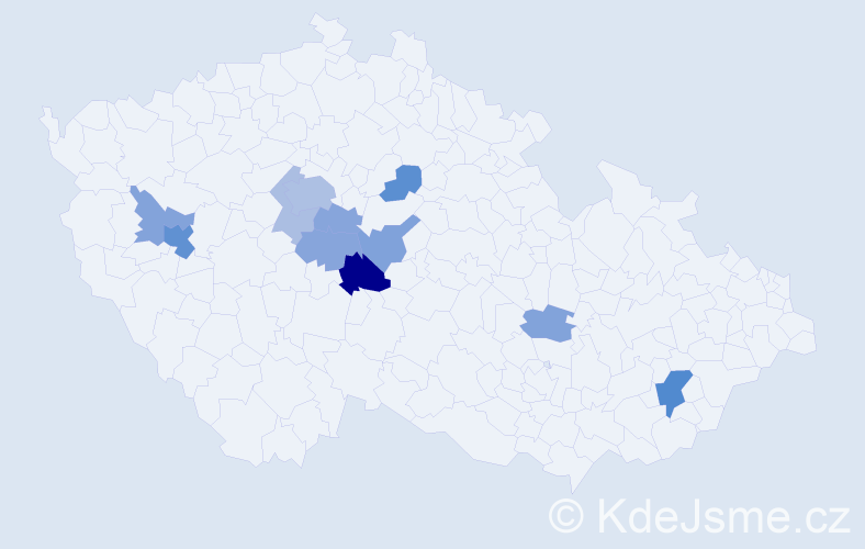 Příjmení: 'Ruttner', počet výskytů 23 v celé ČR