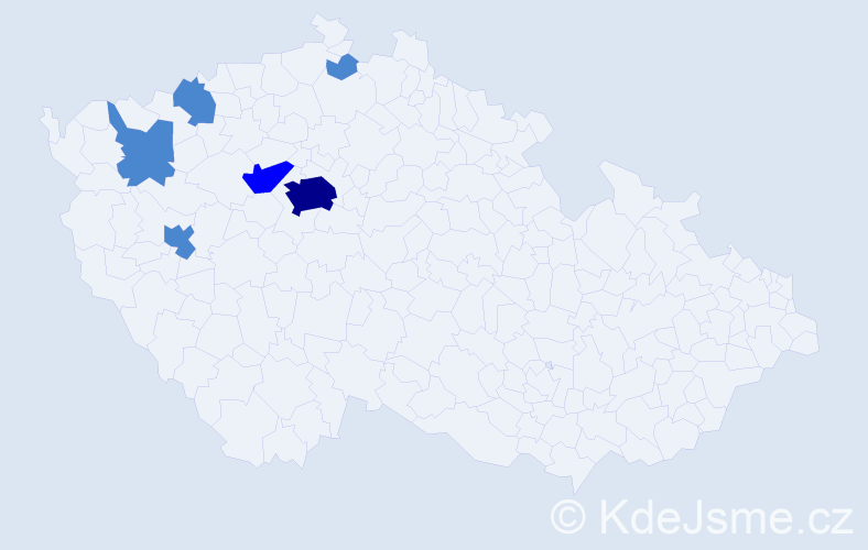 Příjmení: 'Möstl', počet výskytů 9 v celé ČR