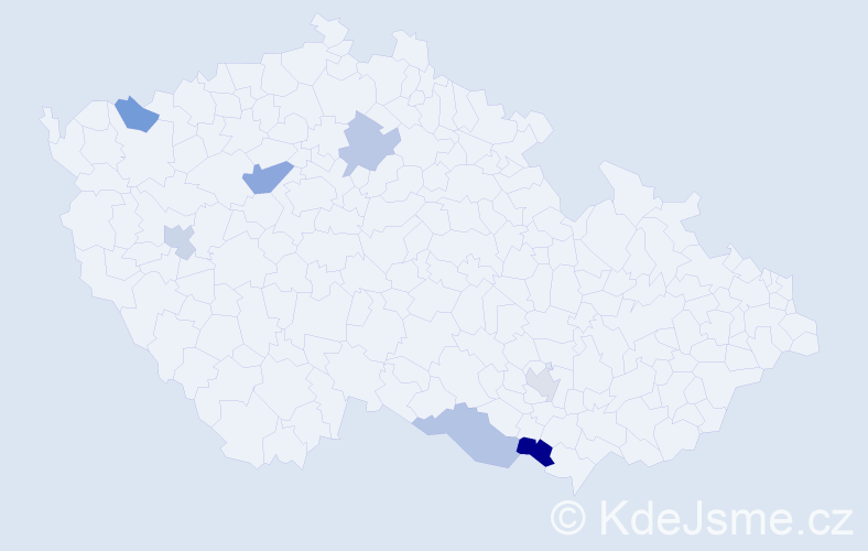 Příjmení: 'Himaą', počet výskytů 9 v celé ČR