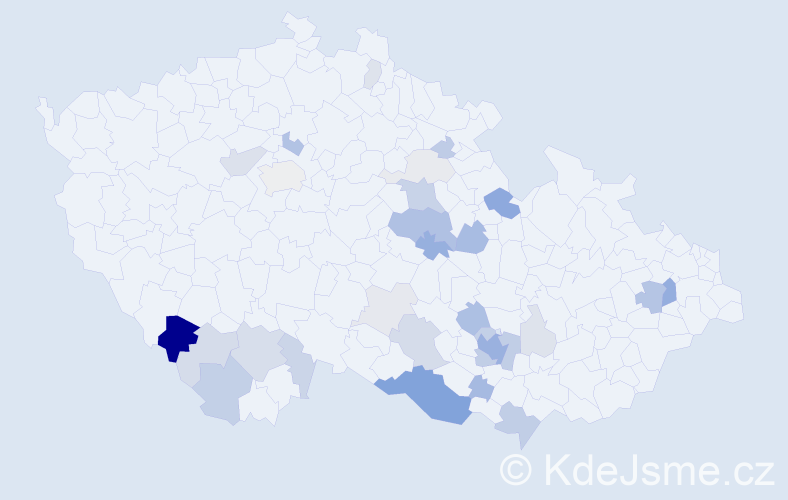 Příjmení: 'Fendrichová', počet výskytů 94 v celé ČR