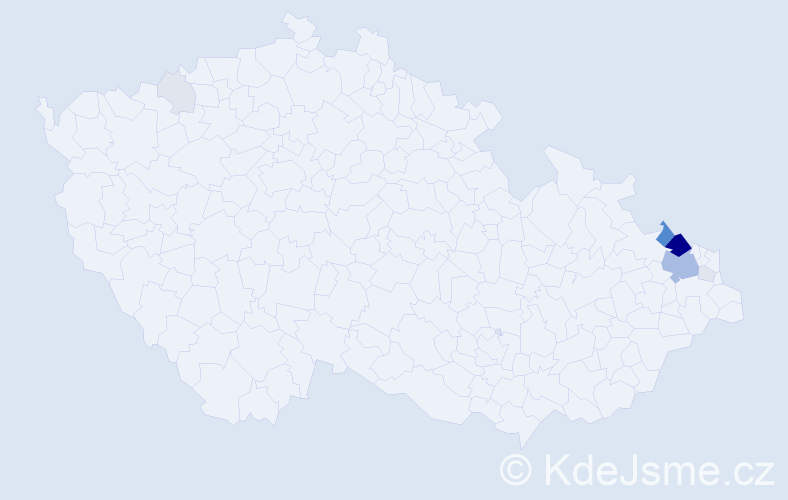 Příjmení: 'Krakovka', počet výskytů 34 v celé ČR