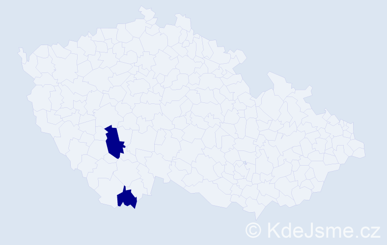 Příjmení: 'Mintuch', počet výskytů 2 v celé ČR