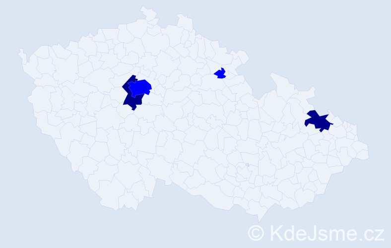 Příjmení: 'Mattei', počet výskytů 6 v celé ČR