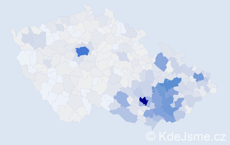 Příjmení: 'Hanáková', počet výskytů 3616 v celé ČR