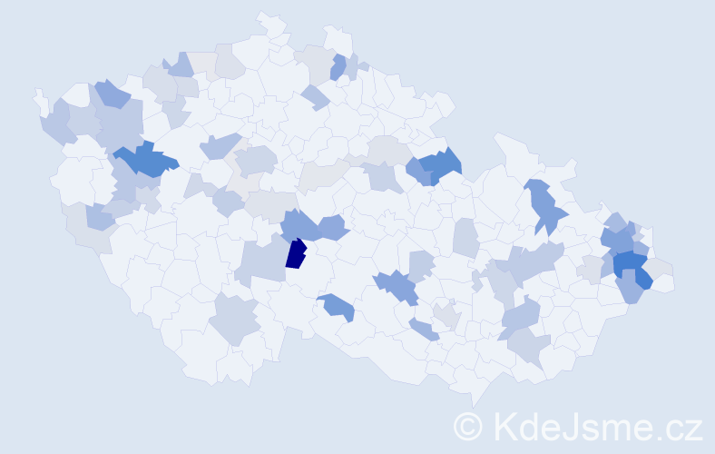 Příjmení: 'Adamovská', počet výskytů 225 v celé ČR