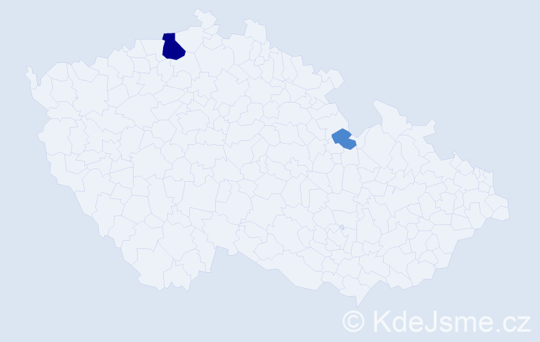 Příjmení: 'Skriba', počet výskytů 7 v celé ČR