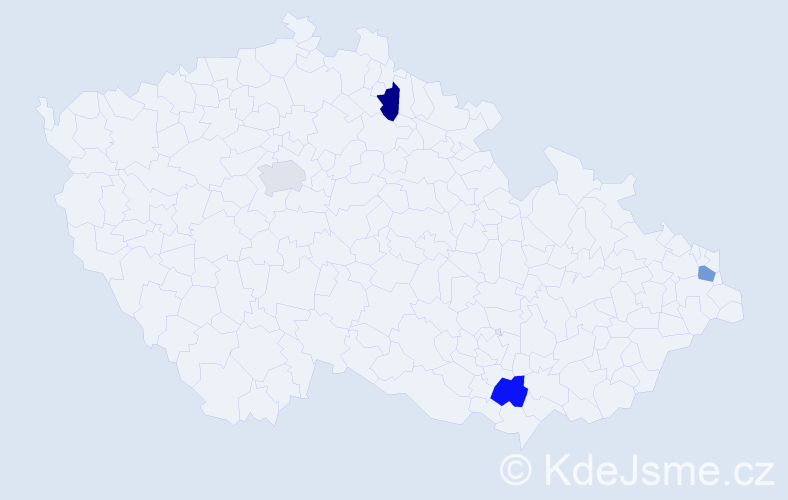 Příjmení: 'Landowski', počet výskytů 4 v celé ČR