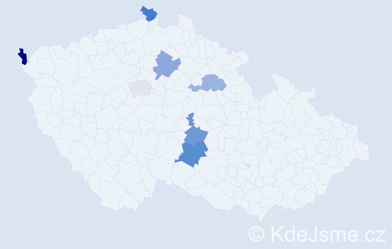Příjmení: 'Ochir', počet výskytů 8 v celé ČR