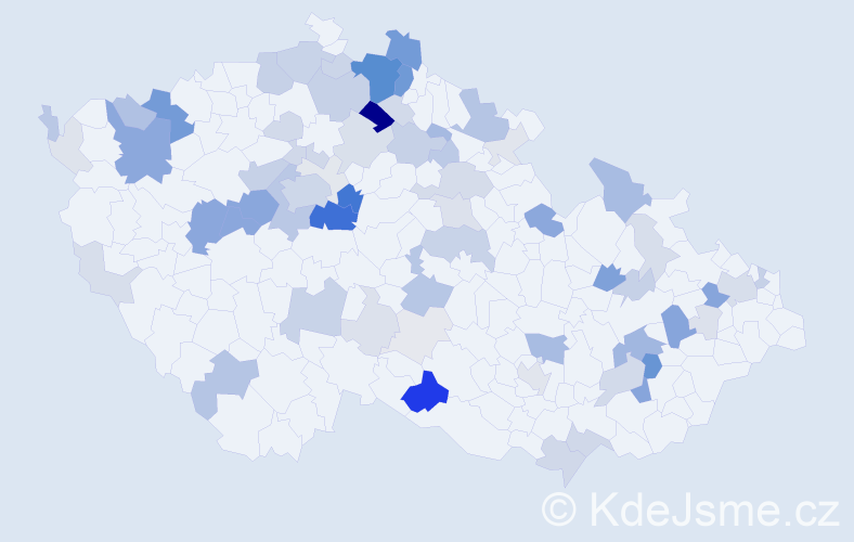 Příjmení: 'Hybnerová', počet výskytů 238 v celé ČR