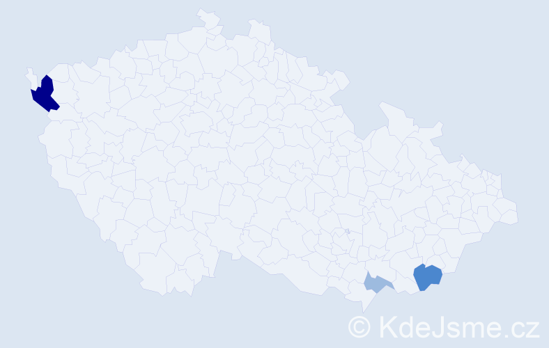 Příjmení: 'Meindlschmid', počet výskytů 7 v celé ČR
