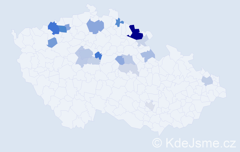 Příjmení: 'Dolejška', počet výskytů 68 v celé ČR