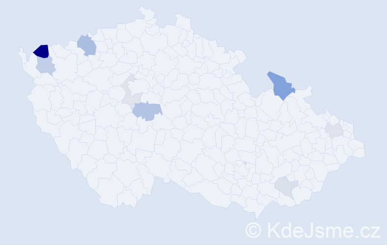 Příjmení: 'Kapuš', počet výskytů 18 v celé ČR
