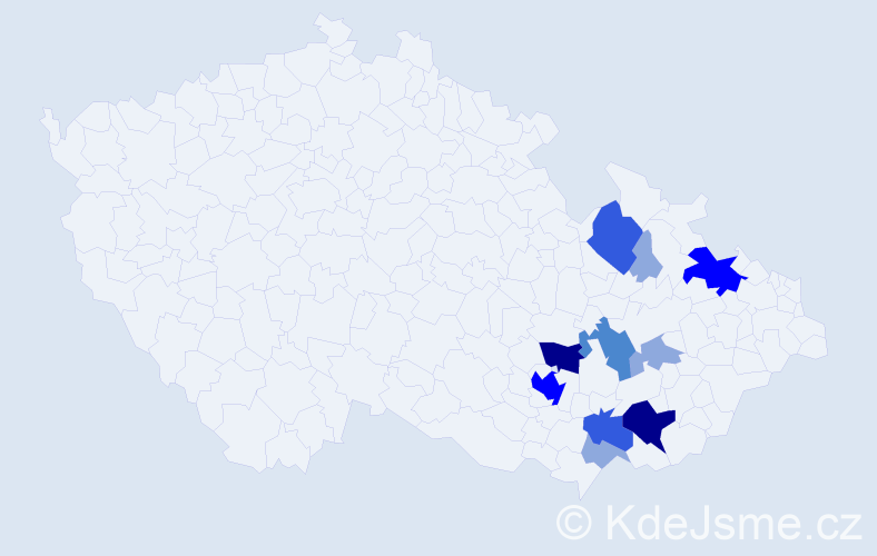 Příjmení: 'Kosorin', počet výskytů 29 v celé ČR