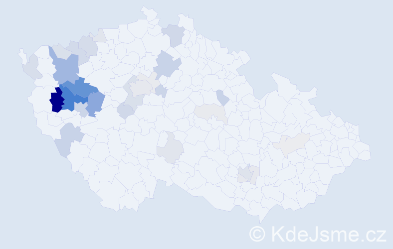 Příjmení: 'Dyk', počet výskytů 109 v celé ČR