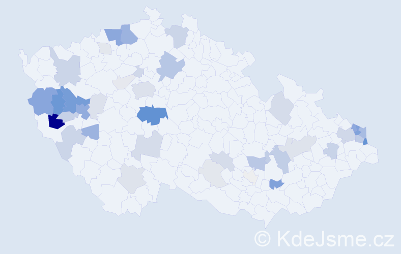 Příjmení: 'Radič', počet výskytů 148 v celé ČR