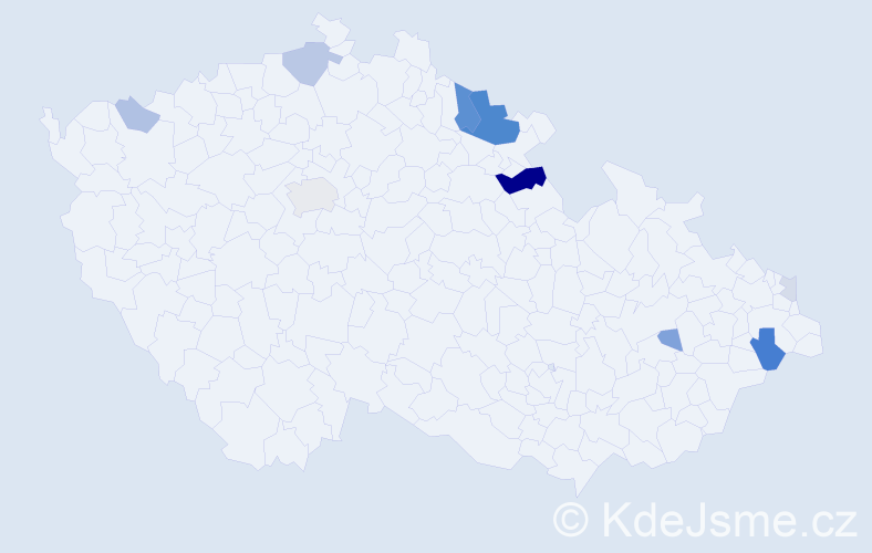 Příjmení: 'Astr', počet výskytů 27 v celé ČR