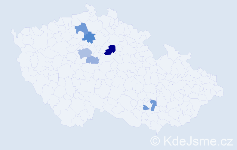 Příjmení: 'Weidenhoffer', počet výskytů 19 v celé ČR