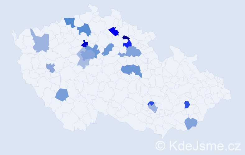 Příjmení: 'Levytskyy', počet výskytů 41 v celé ČR